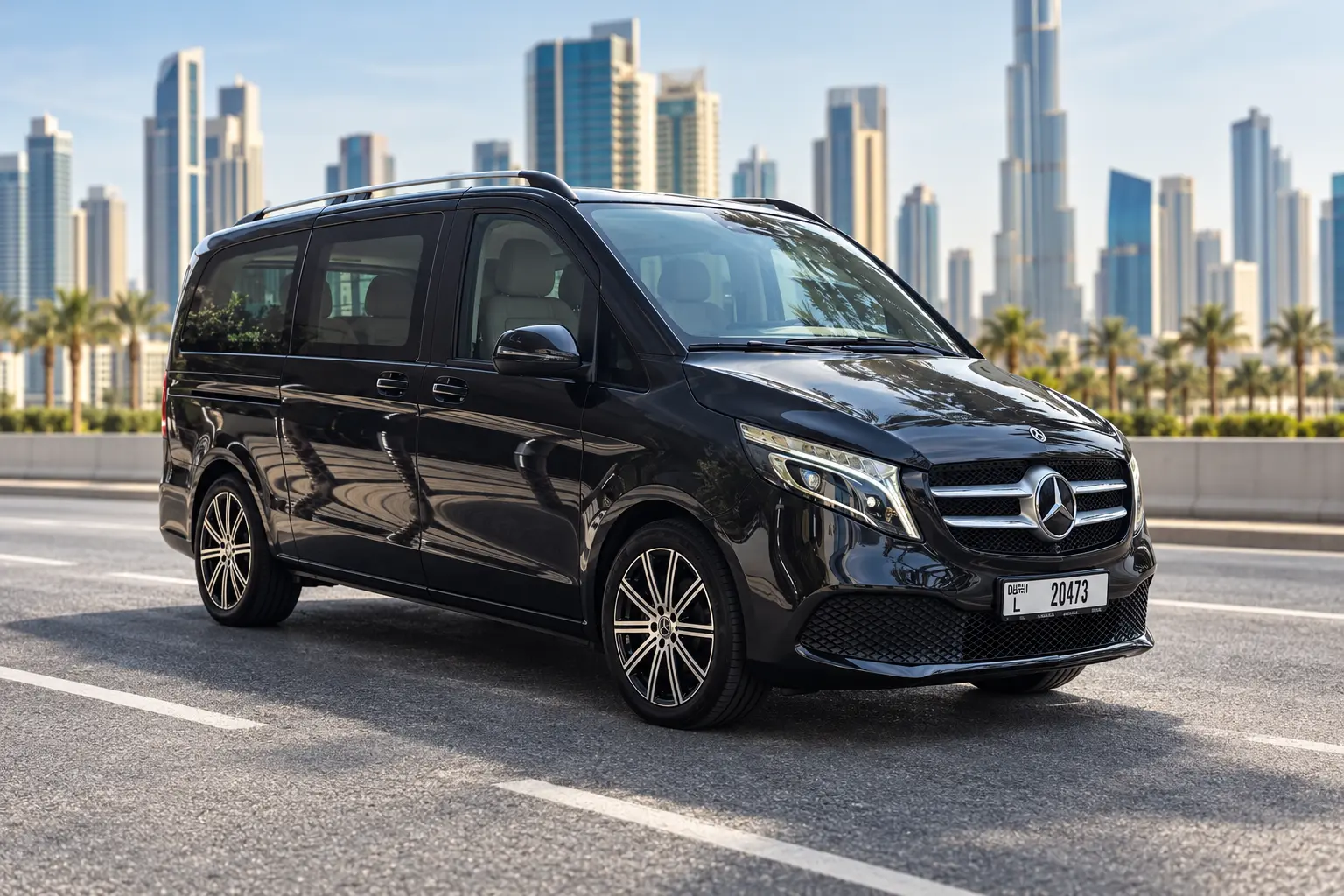 Mercedes-Benz V-Class chauffeur van in Dubai